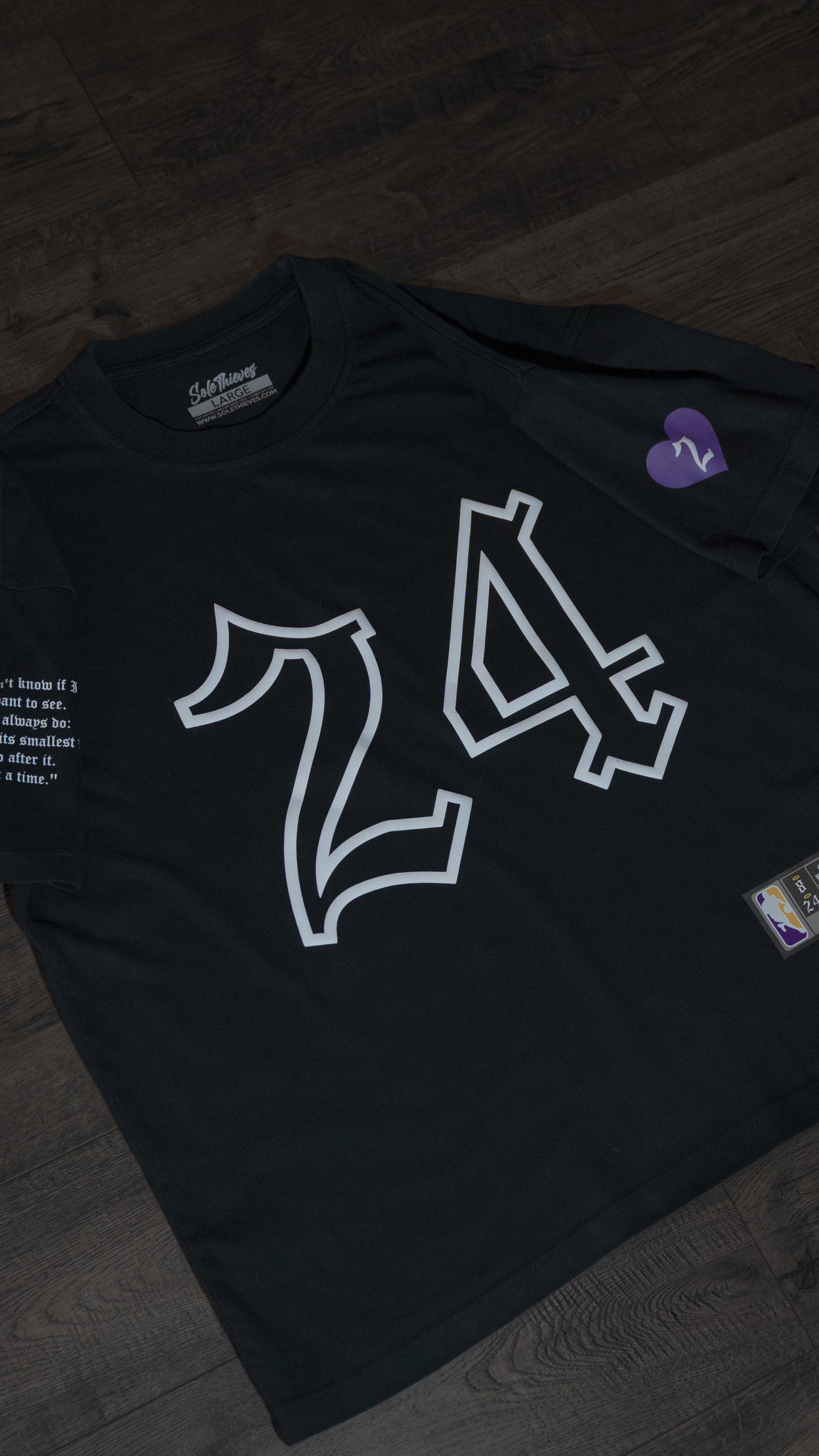 8/24 Puff Oversized Tee - Mamba Black