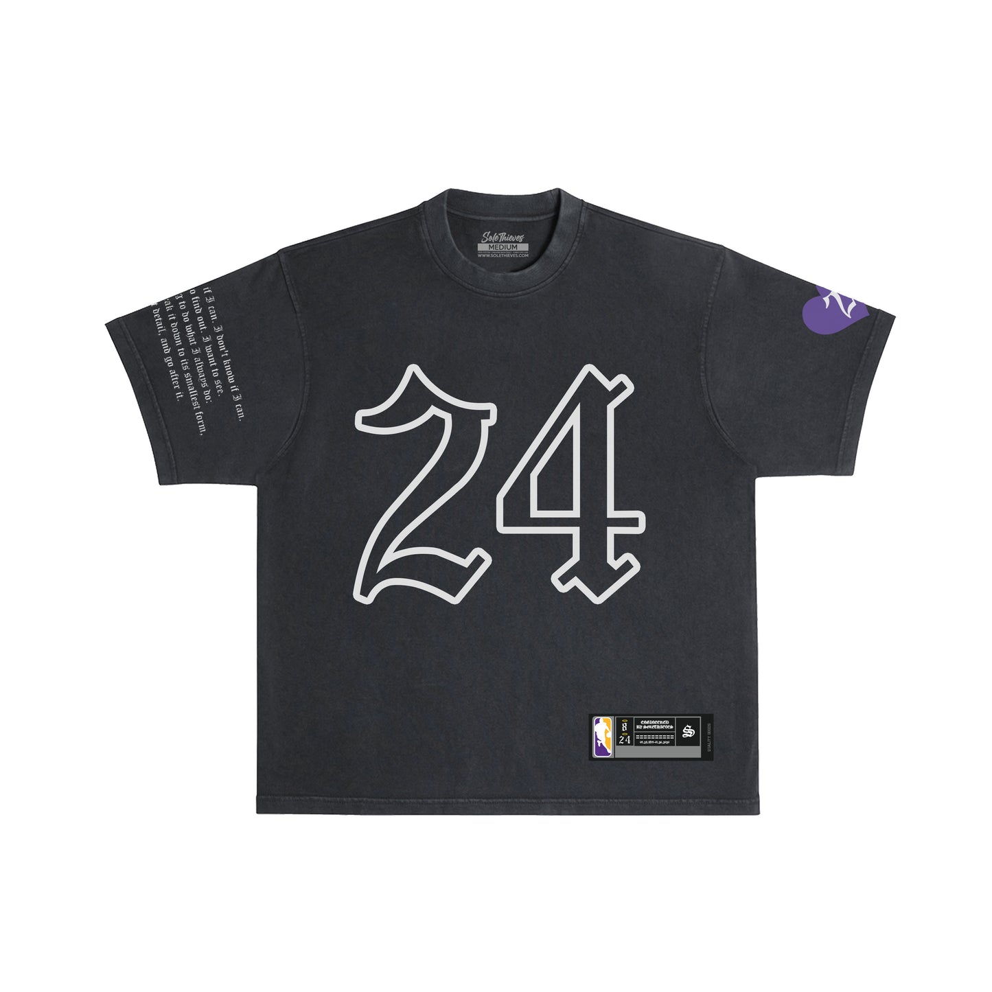 8/24 Puff Oversized Tee - Mamba Black